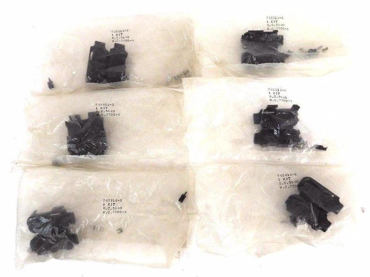Used LOT OF 6 NEW AMP 749914-2 CONNECTOR DB9 BACKSHELL/CABLE CLAMP BLACK KIT