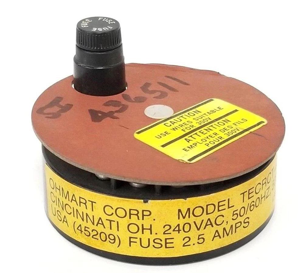 Used OHMART CORP. TECRCT-0046590 TEMPERATURE CONTROLLER CRBDHC-0046591 REV. B