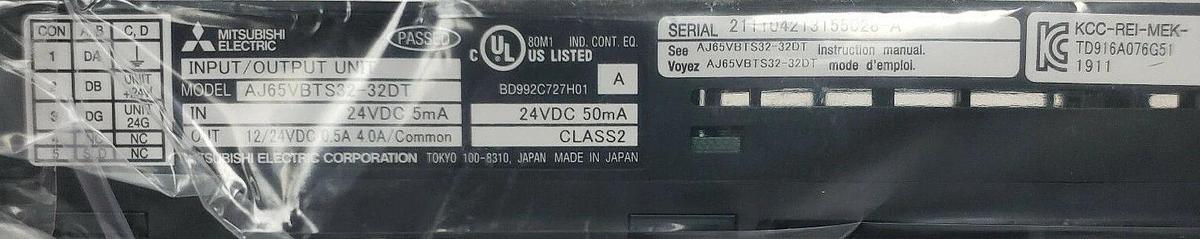 Used NIB MITSUBISHI ELECTRIC AJ65VBTS32-32DT I/O MODULE AJ65VBTS3232DT