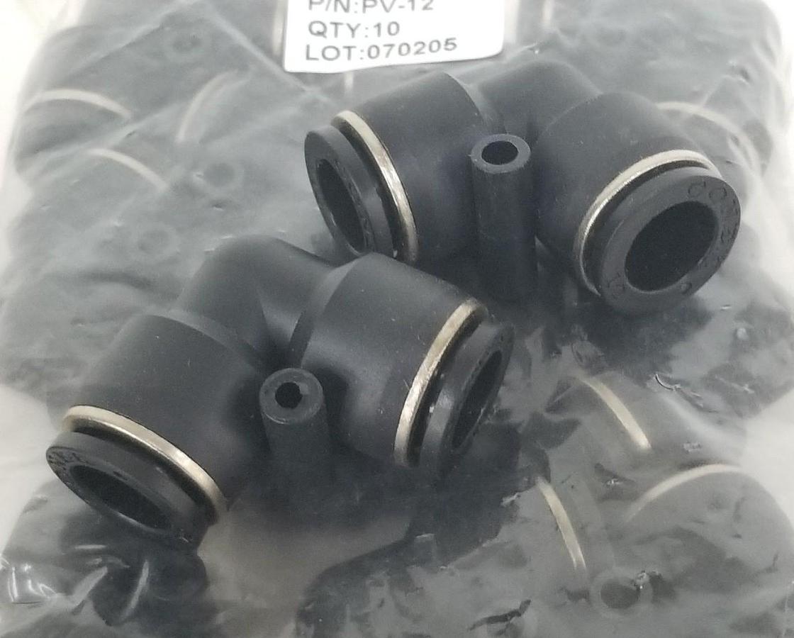 Used LOT OF 17 NEW PISCO PNEUMATICS PV-12 FITTINGS 12MM, ELBOW, PV12