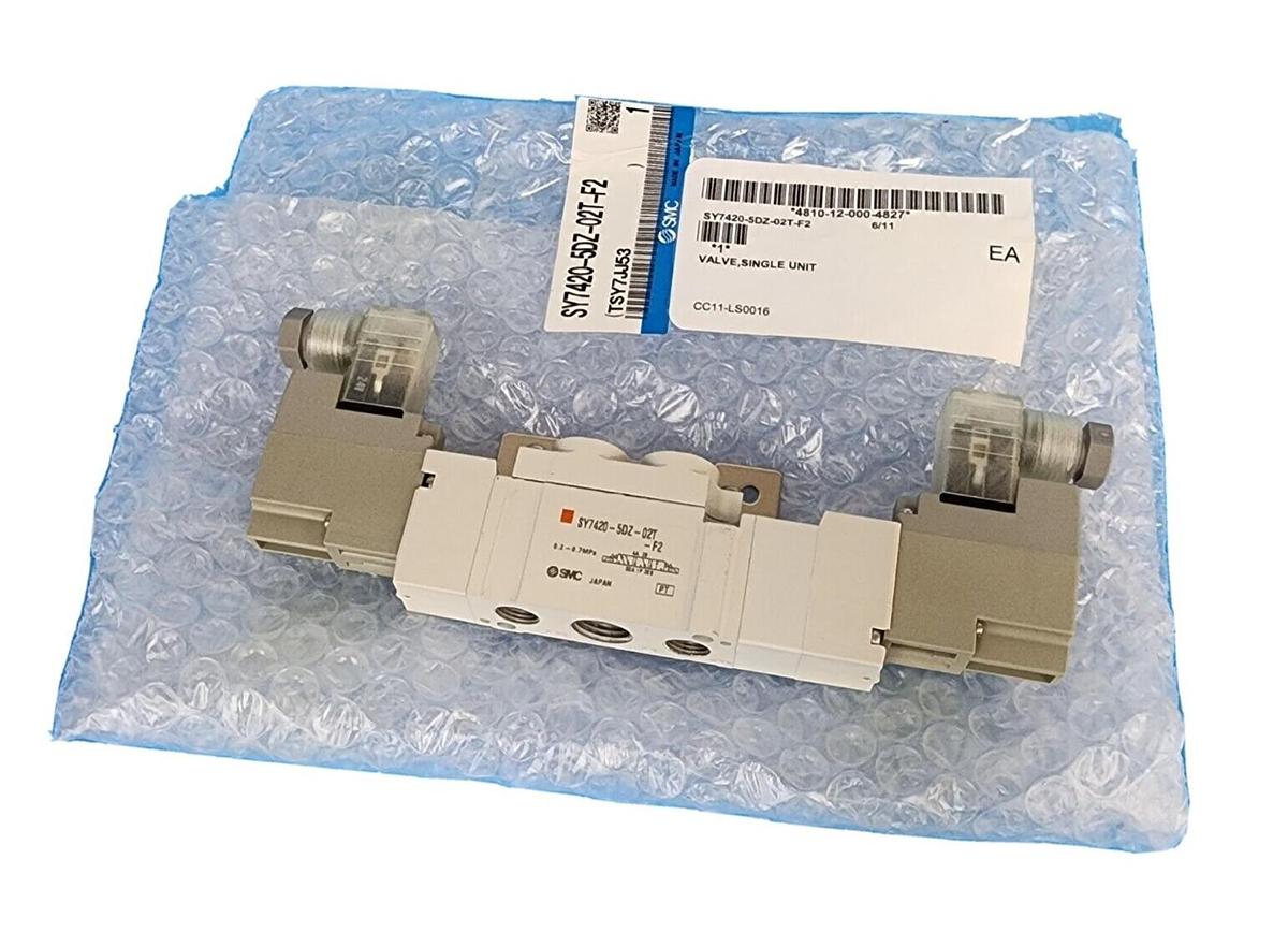Used NEW SMC SY7420-5DZ-02T-F2 SOLENOID VALVE 5 PORT