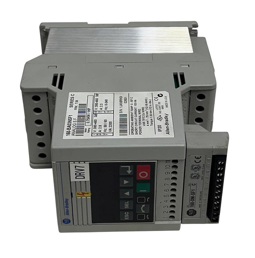 Used ALLEN BRADLEY 160-BA03NSF1 /C VARIABLE SPEED DRIVE SSC SERIES 0.75kW/1HP USNP