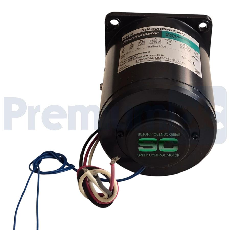 Used Oriental Motor 5IK40RGN-CW2E Induction Motor w/ CH23BFAUL 2.3µF Capacitor NSMP
