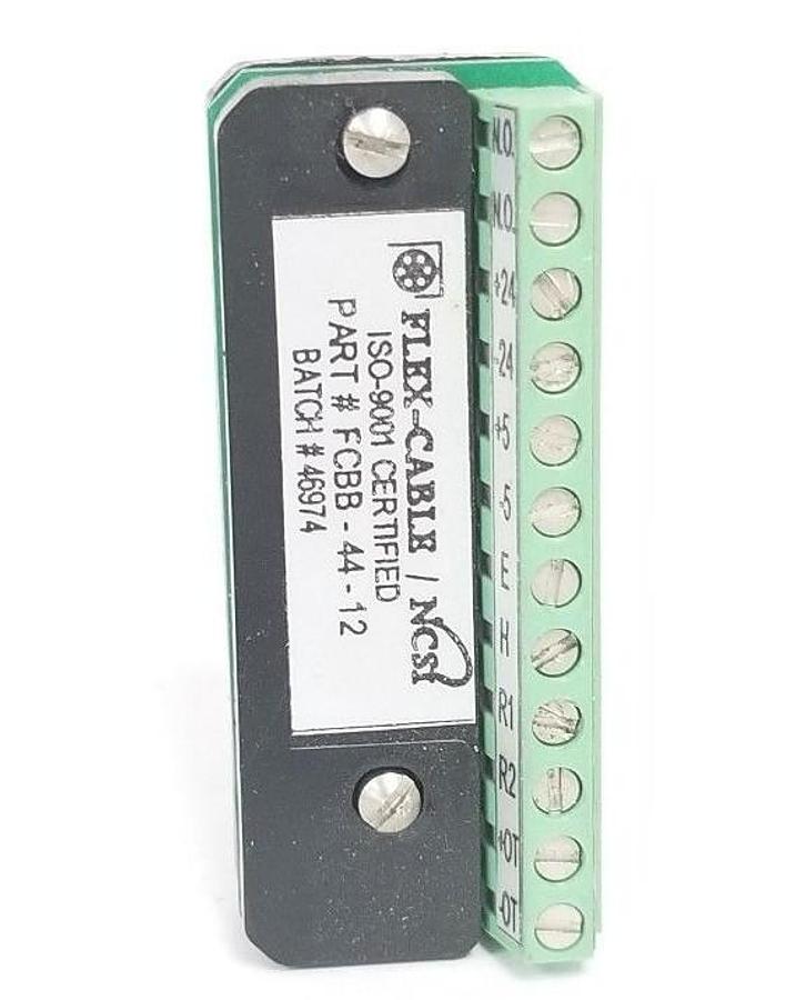 Used FLEX CABLE FCBB-44-12 BREAK-OUT BOARD I/O FOR SERVO DRIVES W/SERCOS I/F, FCBB441