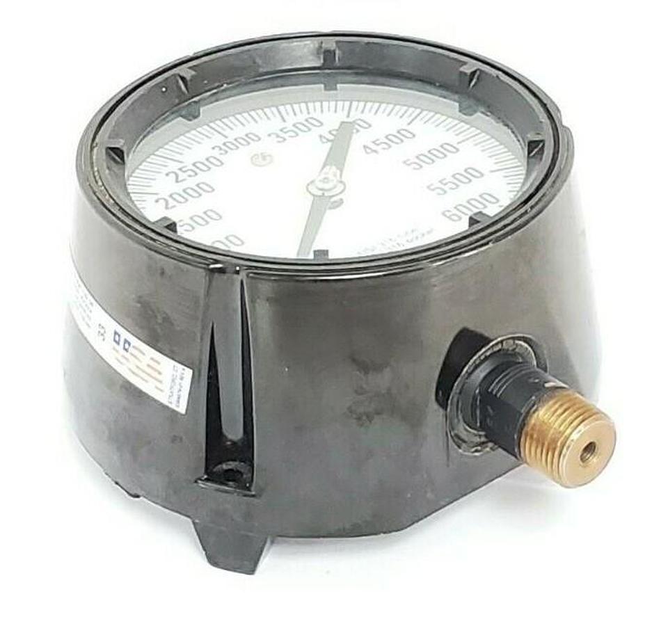 Used ASHCROFT 0-6000PSI PRESSURE GAUGE 238A679-01 REV. A