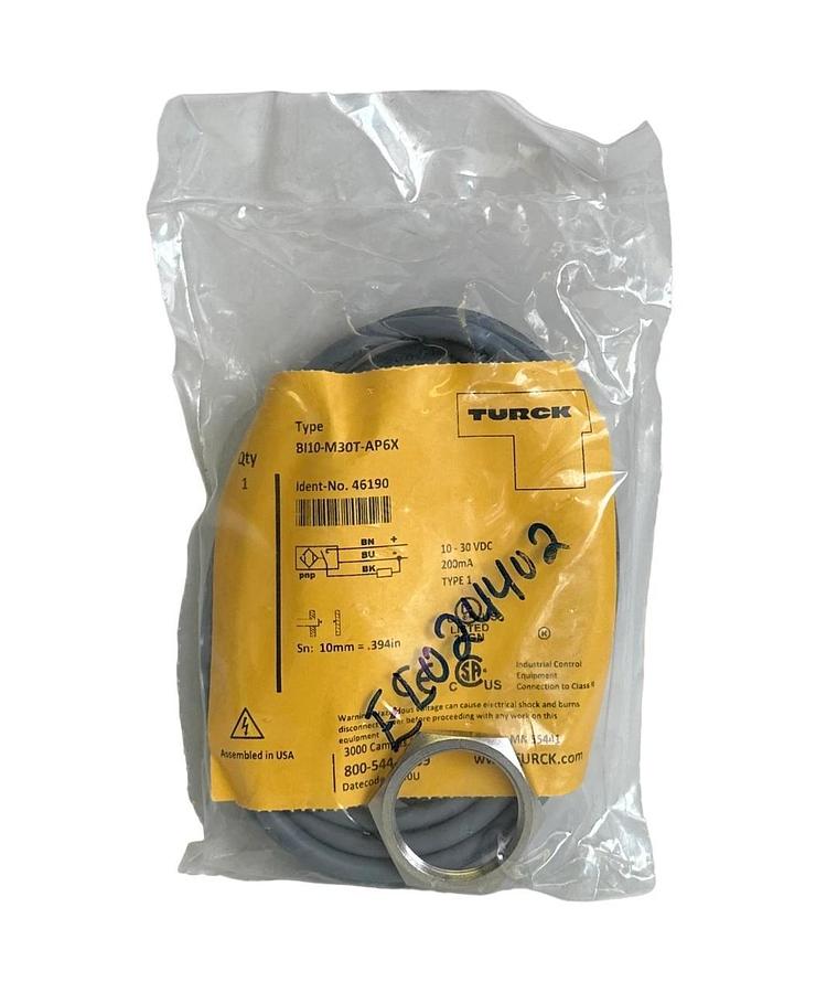 Used NEW TURCK BI10-M30T-AP6X / BI10M30TAP6X INDUCTIVE SENSOR 10-30VDC 200mA 46190