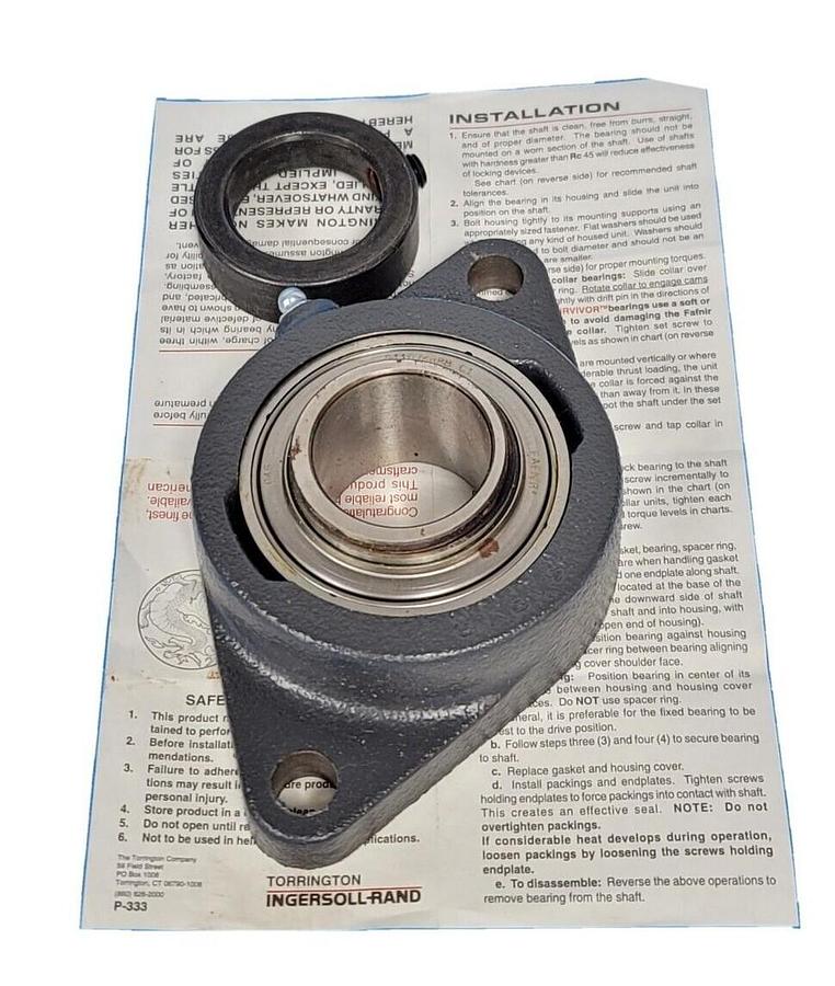 Used NEW FAFNIR TIMKEN RCJT 1 7/16 BOLT FLANGE W/ SELF-LOCKING COLLAR RCJT1716