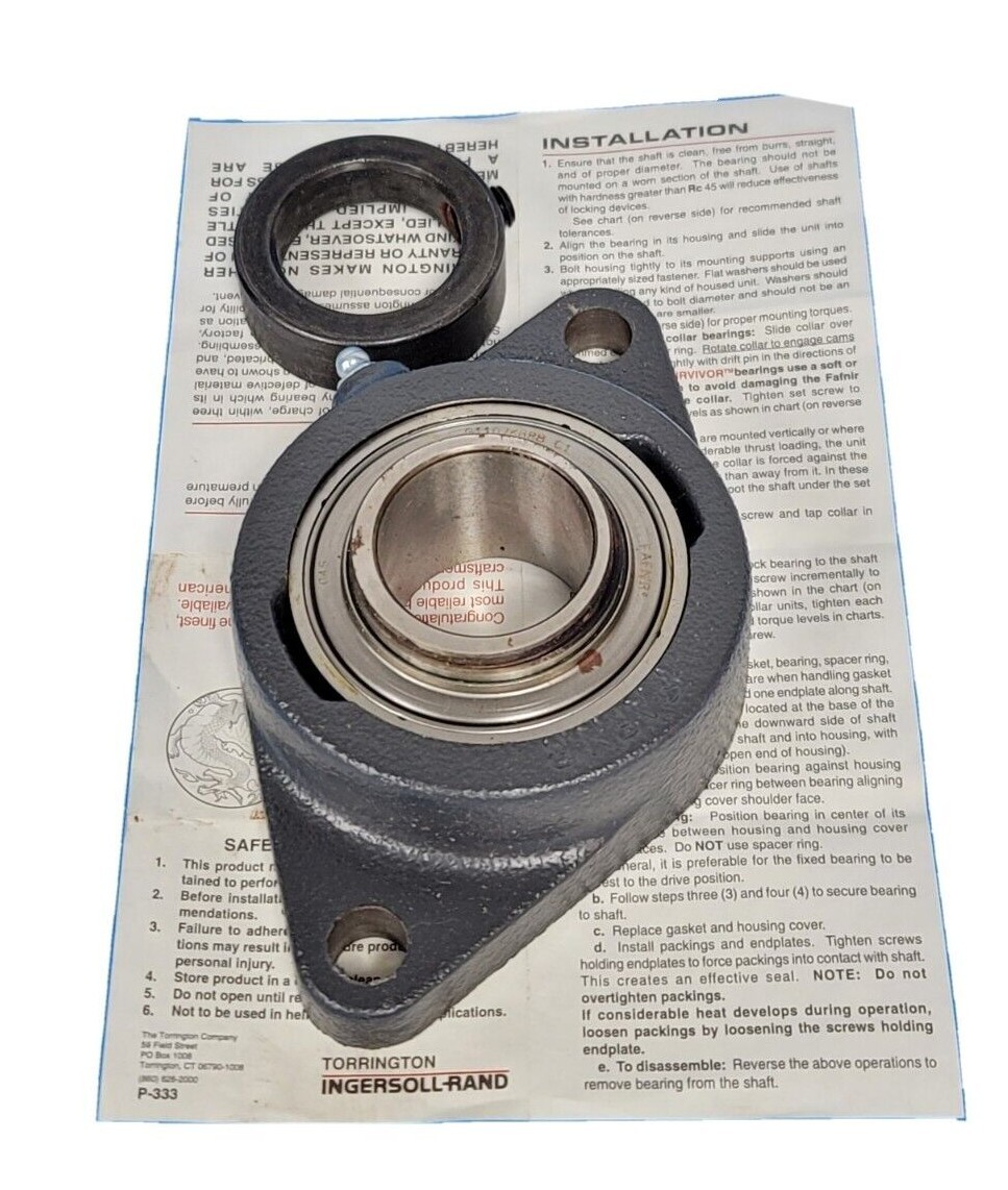 Used NEW FAFNIR TIMKEN RCJT 1 7/16 BOLT FLANGE W/ SELF-LOCKING COLLAR RCJT1716