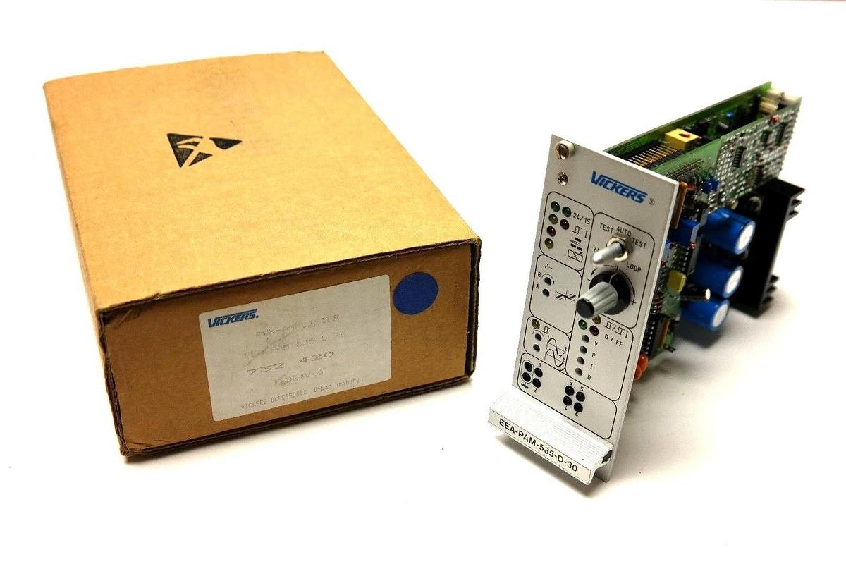 Used VICKERS EEA-PAM-535-D-30 SERVO POWER AMPLIFIER 732420 KFDG4V-5 EEAPAM535D30 NIB