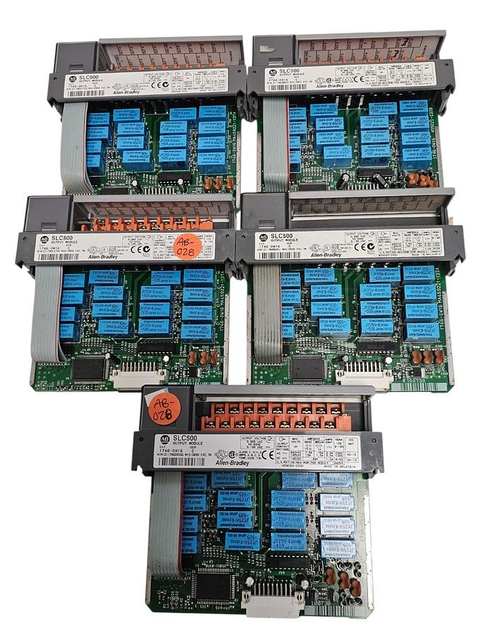 Used LOT OF 5 ALLEN BRADLEY 1746-OW16 SER. C OUTPUT MODULES 1746OW16