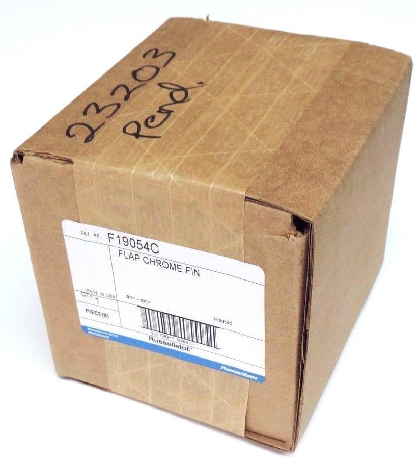 Used FACTORY SEALED THOMAS & BETTS RUSSELLSTOLL F19054C FLAP CHROME FIN