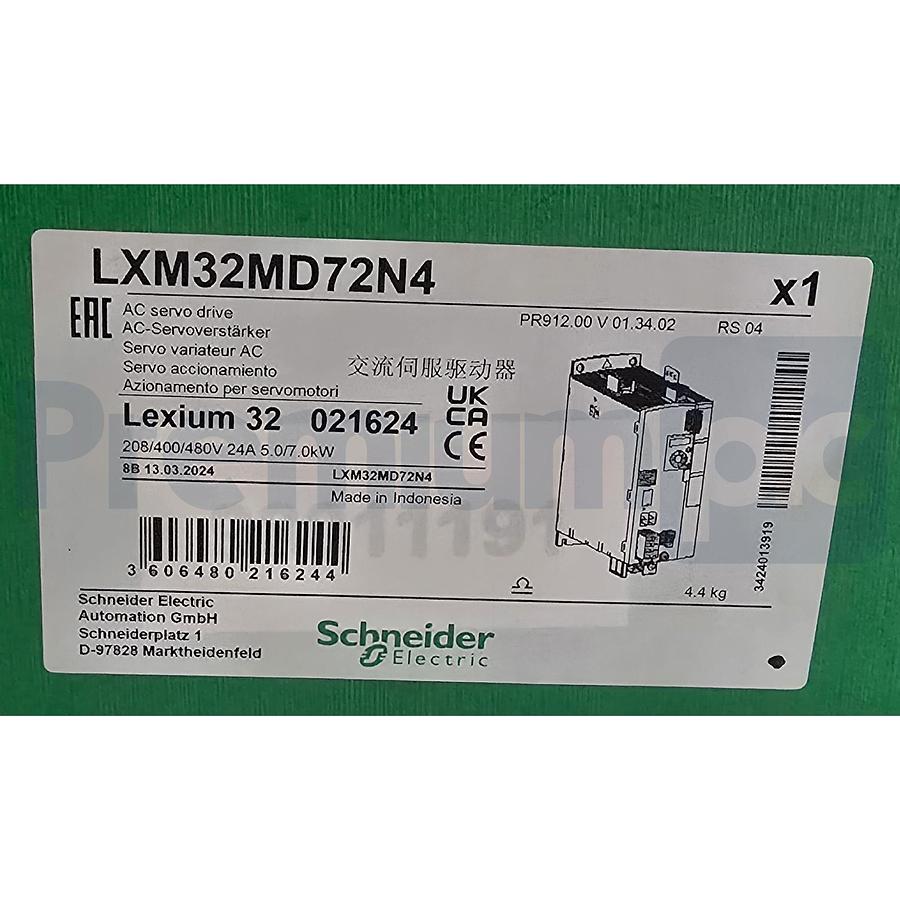Used Schneider Electric LXM32MD72N4 Lexium 32 Servo Drive 72A 3-PH 208-480V 7kW NSMP