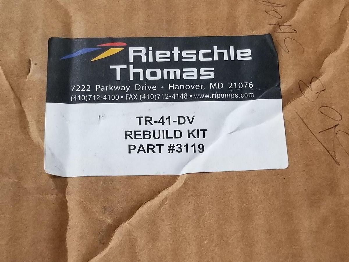 Used NEW RIETSCHLE THOMAS TR-41-DV PUMP REBUILD KIT #3119, TR 40/41 D/DV, 102105-7001
