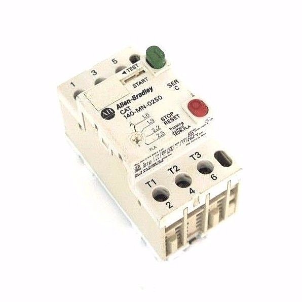 Used ALLEN BRADLEY 140-MN-0250 MOTOR STARTER PROTECTOR SER C, 1.6-2.5 AMP, 140MN0250
