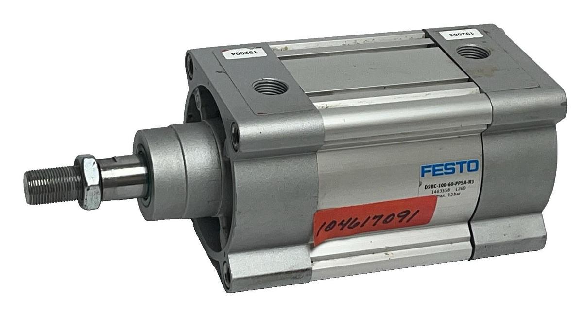 Used Festo DSBC-100-60-PPSA-N3 Pneumatic Cylinder ISO 15552 Standard 100mm Bore
