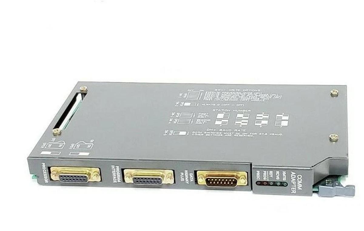 Used ALLEN-BRADLEY 1785-KA3 DH+ PLC-2 INTERFACE COMMUNICATION MODULE SER A, 440023305