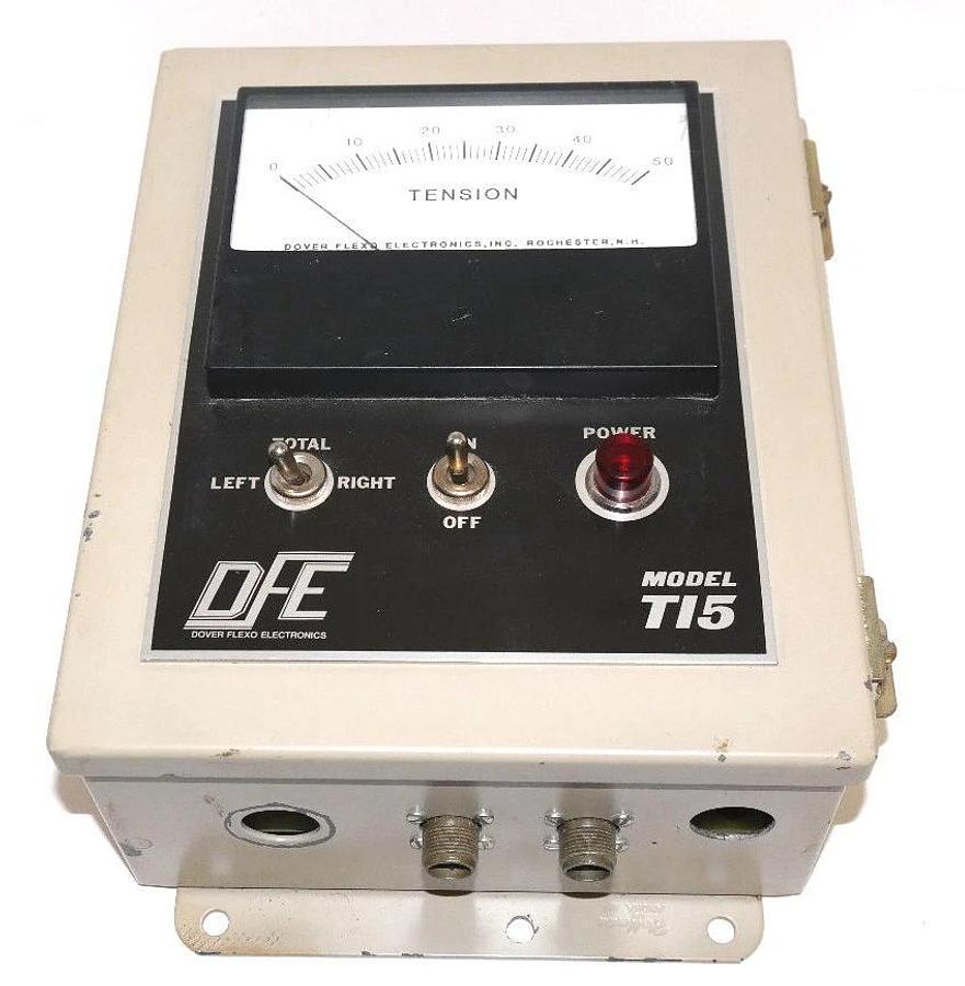 Used DOVER FLEXO ELECTRONICS TI5 TENSION INDICATOR EA1072C, PCD-1, TI5-C