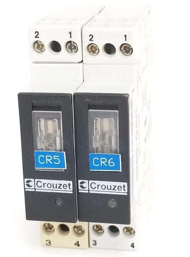 Used LOT OF 2 CROUZET GORDOS GMS-OAC RELAYS 12-280VAC, 5A, 50/60HZ, 84120105