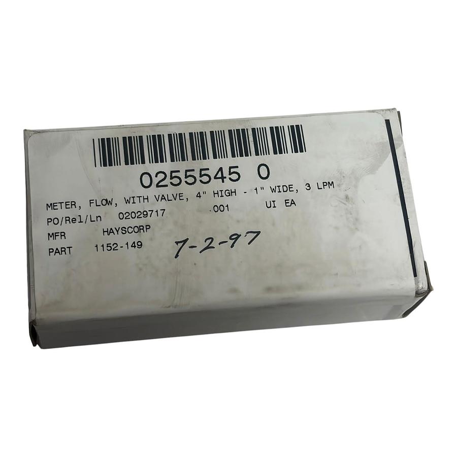 Used Dwyer Visi-Float VFA-25-BV Acrylic Flowmeter 3 LPM Air 1152-149 New