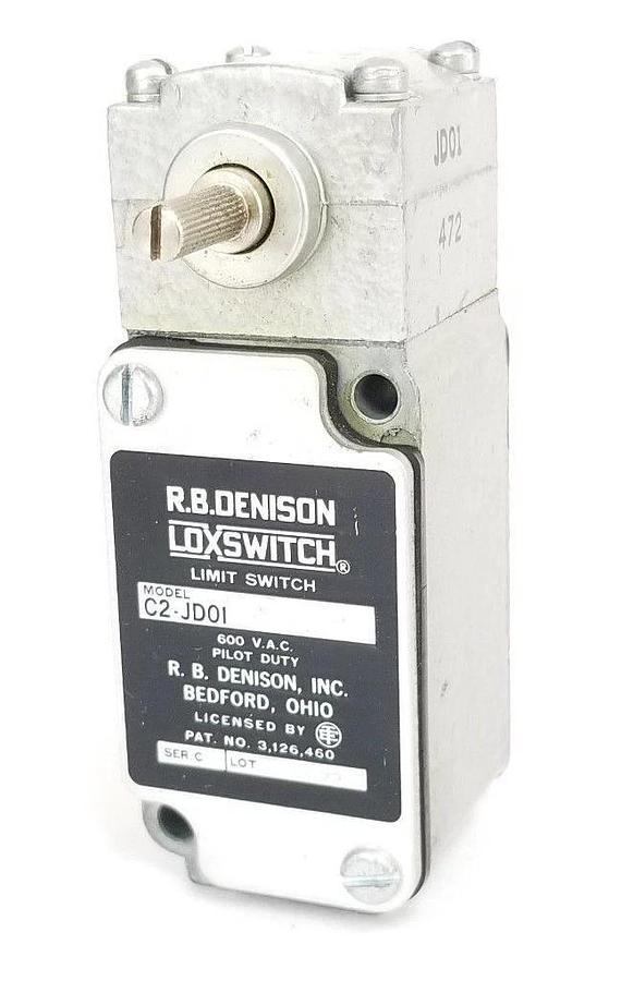 Used R.B. DENISON LOXSWITCH C2-JD01 LIMIT SWITCH 600VAC, SER. C, C2JD01V