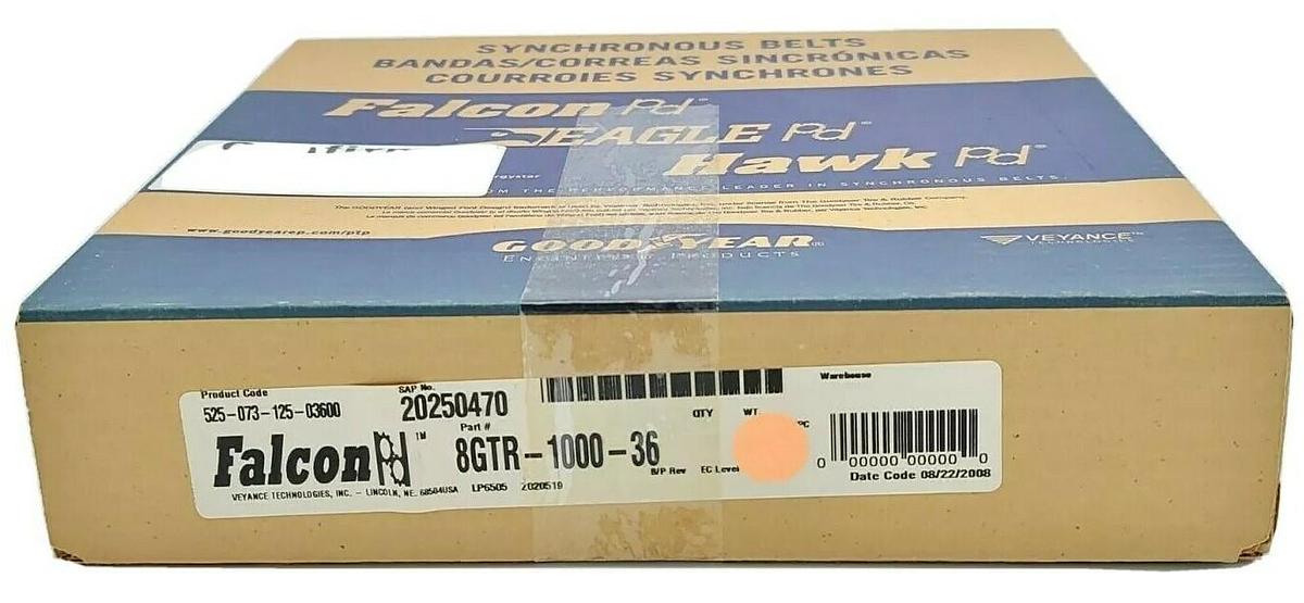 Used NIB GOODYEAR 8GTR-100-36 FALCON PD TIMING BELT 8GTR10036