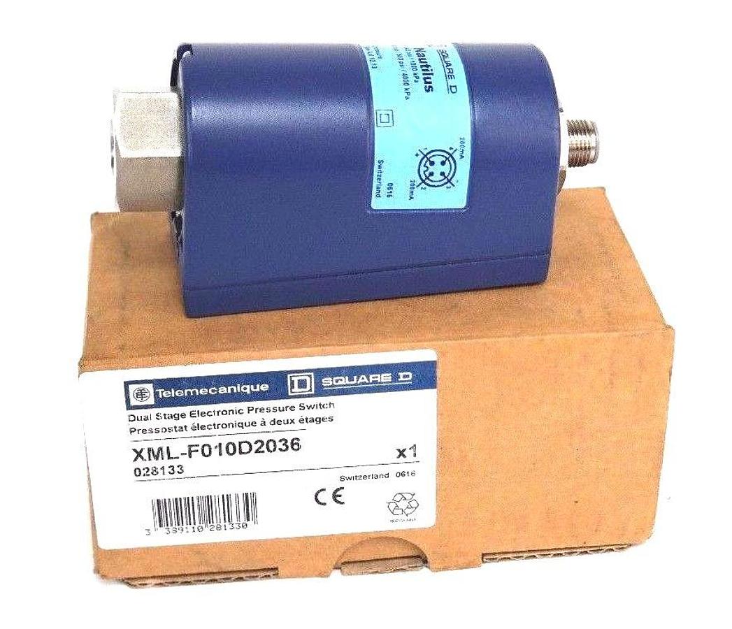 Used NIB TELEMECANIQUE XML-F010D2036 DUAL STAGE ELECTRONIC PRESSURE SWITCH