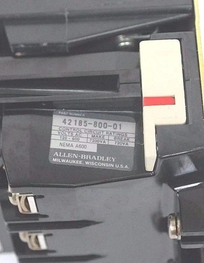 Used ALLEN BRADLEY 509-B0D STARTER SIZE 1, SERIES B, 27AMP, 115-120V COIL, 509B09