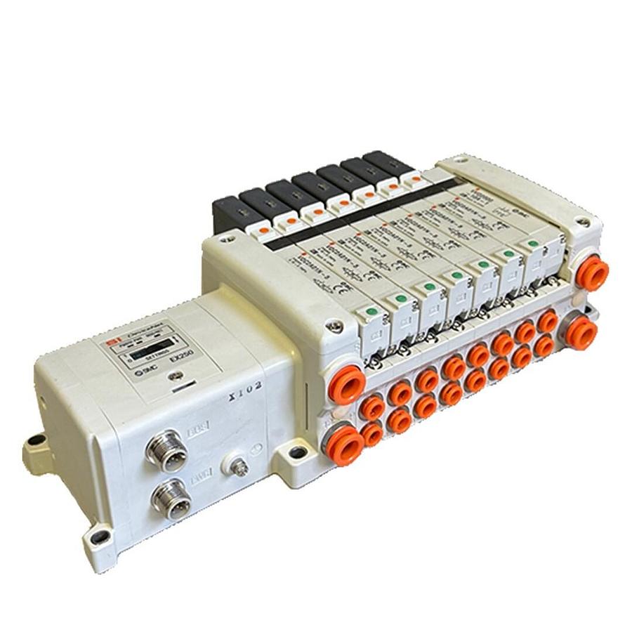 Used SMC EX250-SDN1 / EX250SDN1 EX250 SI DeviceNet INTERFACE W/ VQC2A01N-5 SOLENOIDS
