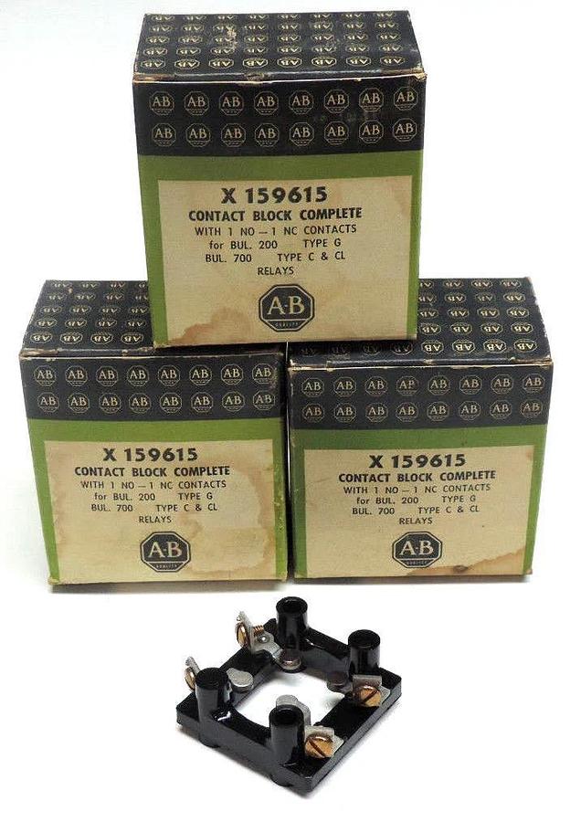 LOT OF 3 NIB X-159615 CONTACT BLOCKS TYPE G X159615