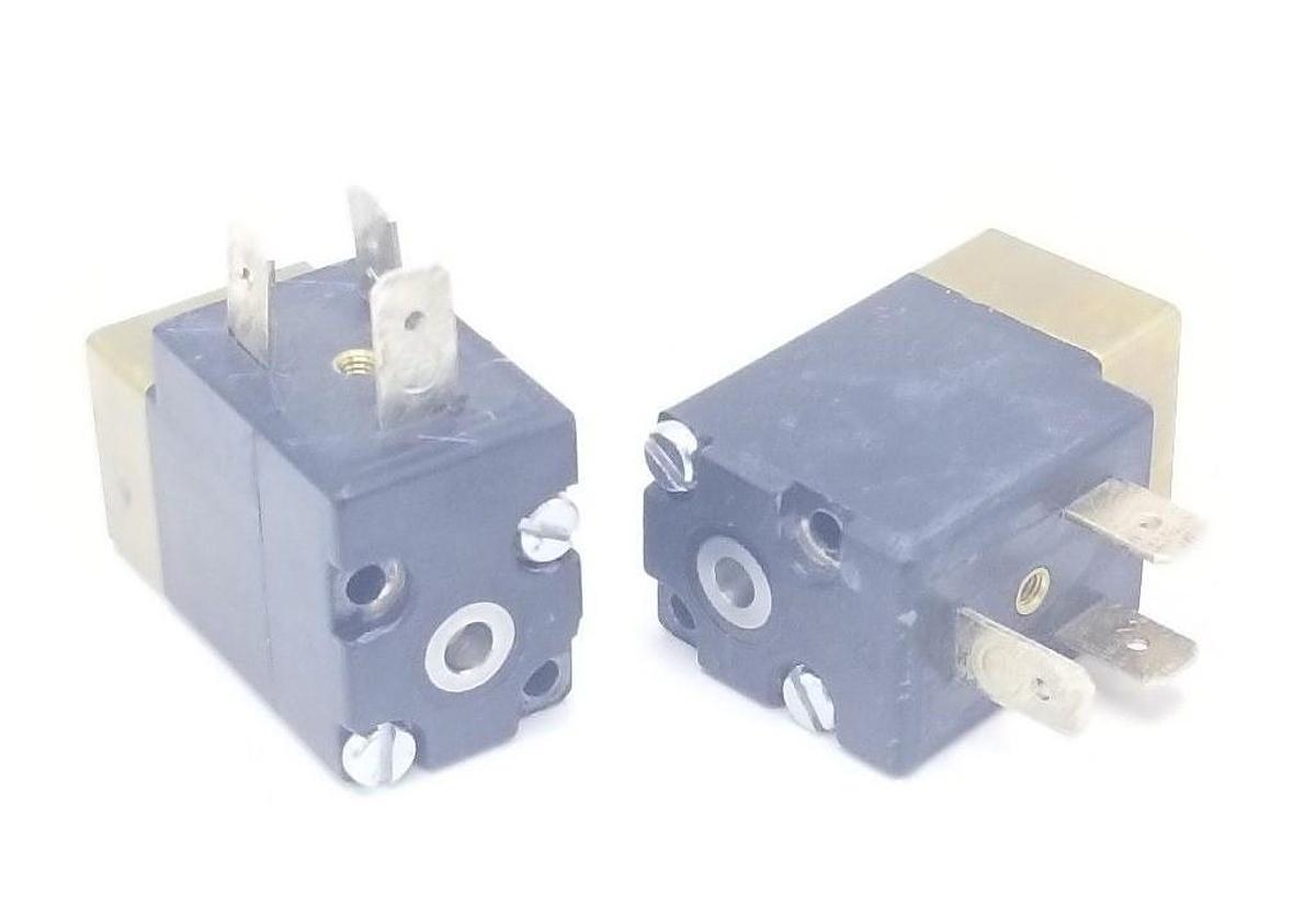 Used LOT OF 2 BURKERT 00120616 SOLENOID VALVES 24VDC, 4W