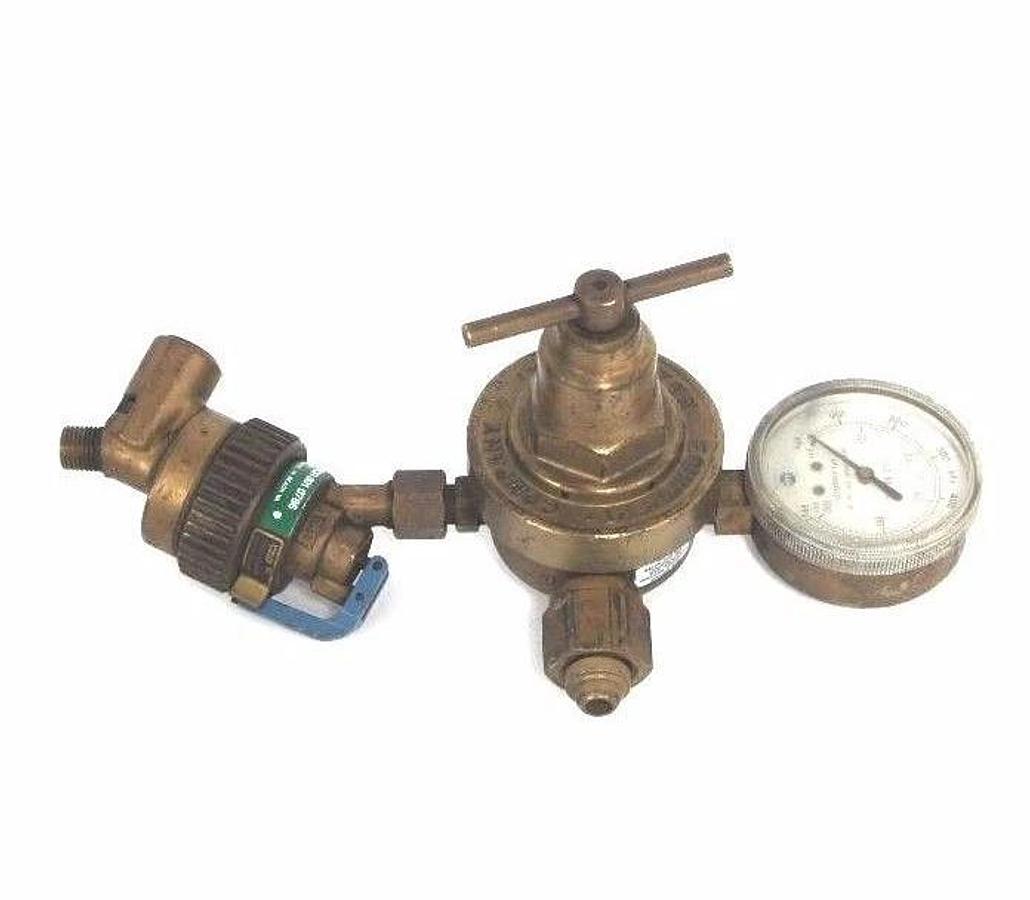 Used VICTOR EQUIPMENT S361C COMPRESSED GAS REGULATOR 373838 200PSI W/ AIRCO 8010786