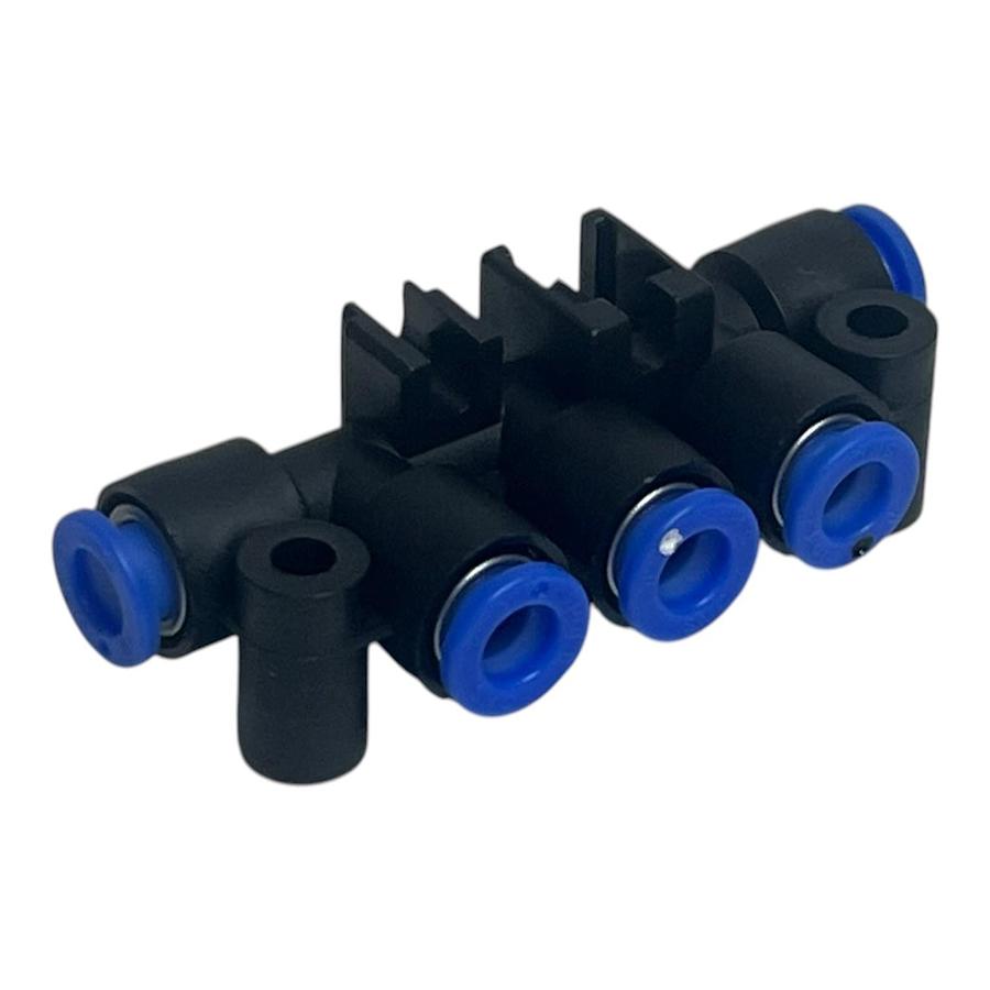 Used LOT OF 9 SMC KM16-06-06-3 Pneumatic Manifold 6mm One-Touch Fittings NEW