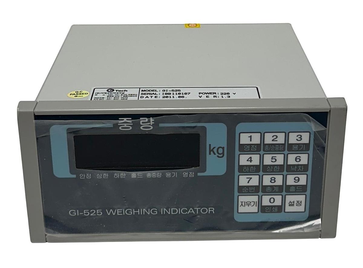 Used G TECH GI-525 / GI525 WEIGHING INDICATOR CONTROLLER 220V VER. 1.3 OEM NSNP