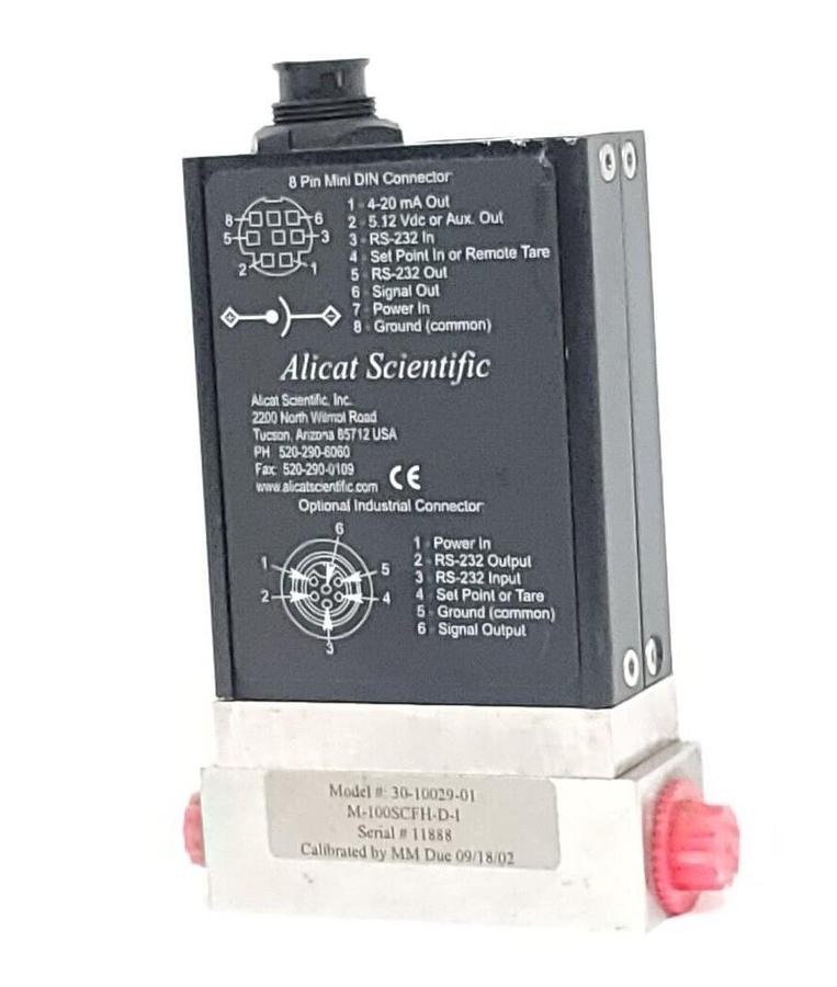 Used NEW ALICAT SCIENTIFIC M-100SCFH-D-I MASS FLOW METER 30-10029-01 M100SCFHDI
