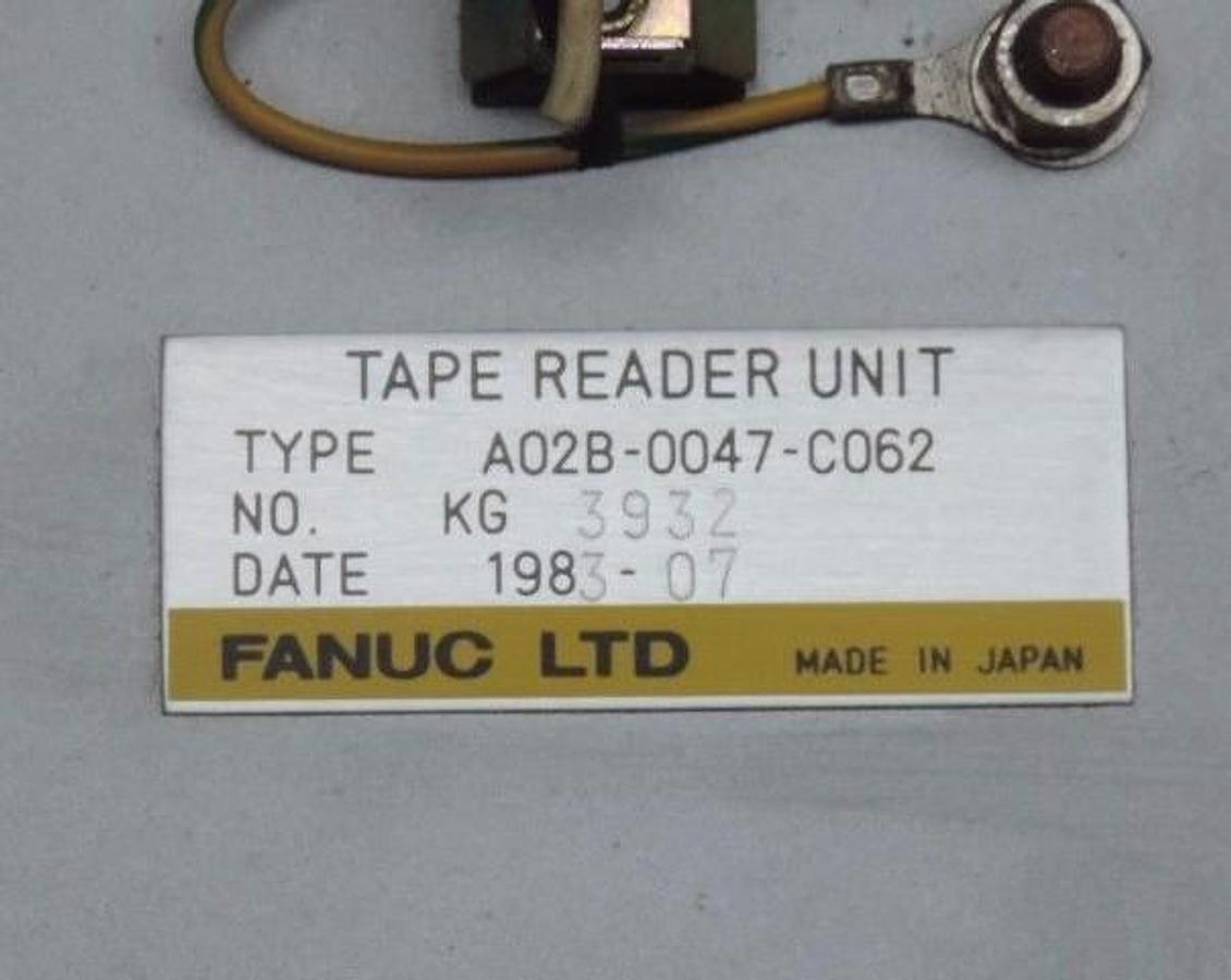 Used FANUC A02B-0047-C062 TAPE READER A20B-0007-0750/06B BOARD, A90L-0001-0114 MOTOR