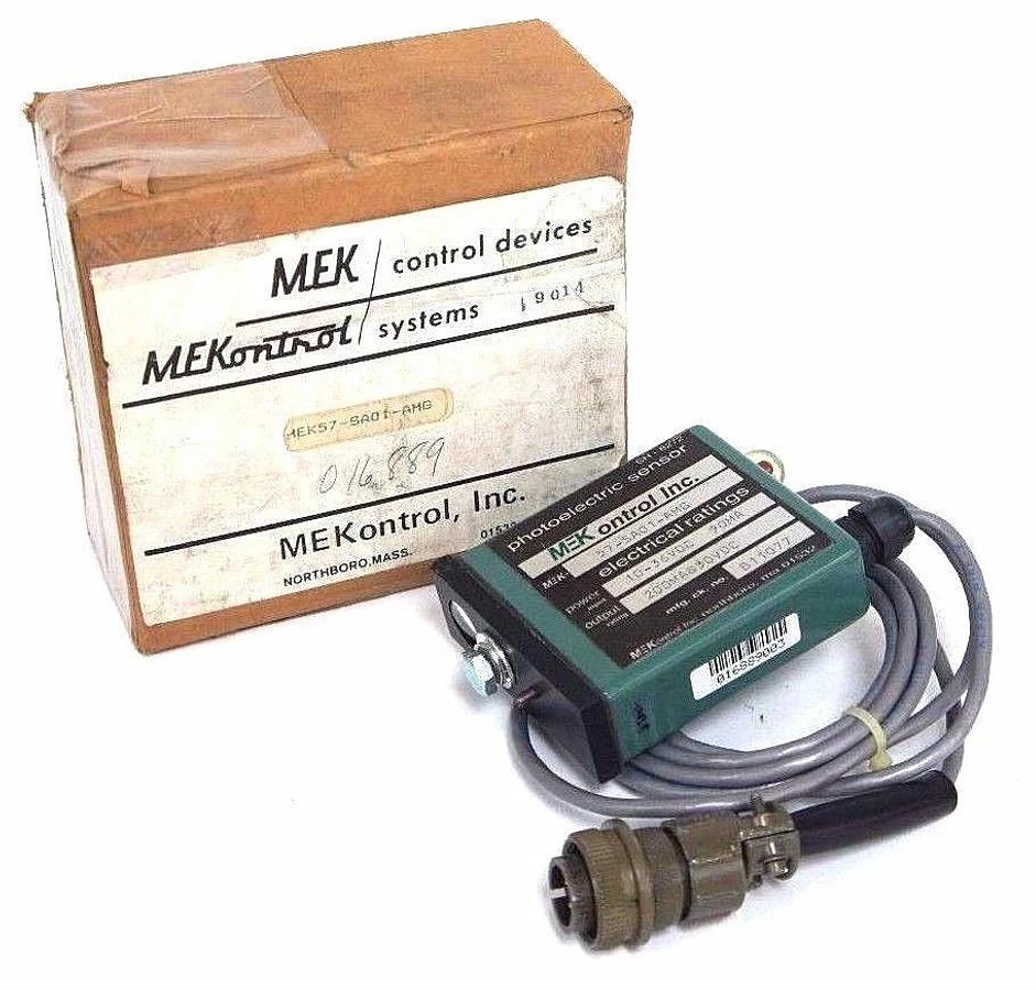 Used NIB MEKONTROL MEK-57-SA01-AMG PHOTOELECTRIC SENSOR 10-36VDC 90MA B11077