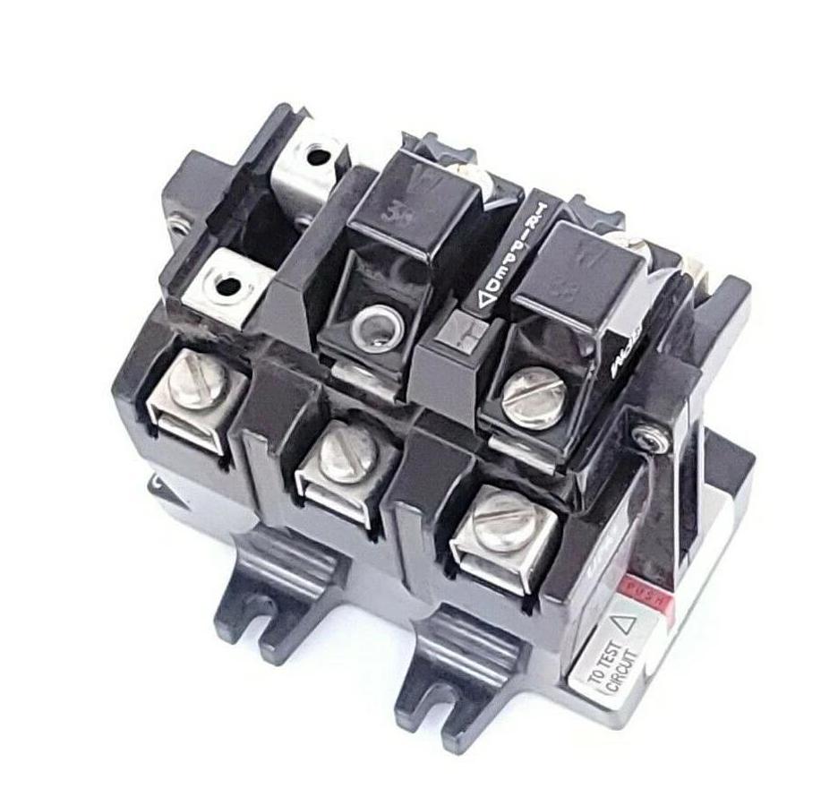 Used ALLEN BRADLEY 592-BOV16 OVERLOAD RELAY SER. B W/ TWO W38 HEATER ELEMENTS