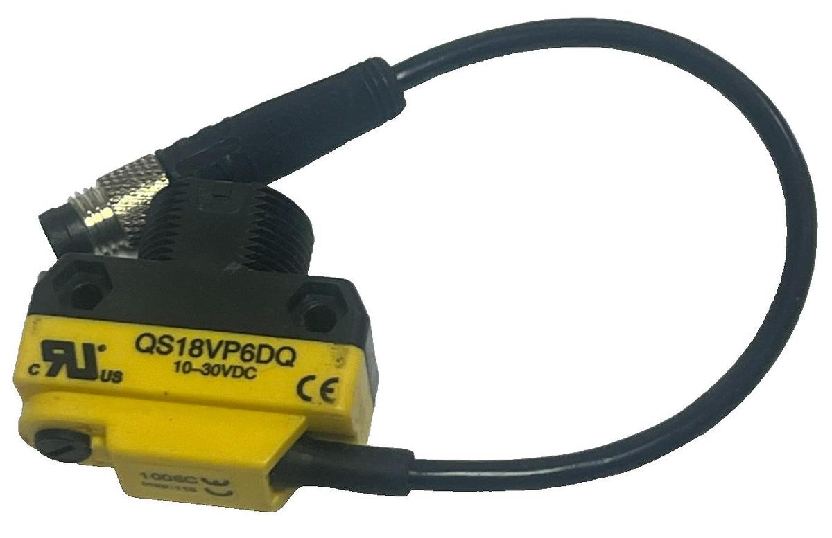 Used BANNER QS18VP6DQ Photoelectric Sensor Polarized Retroreflective 20ft M12 PNP