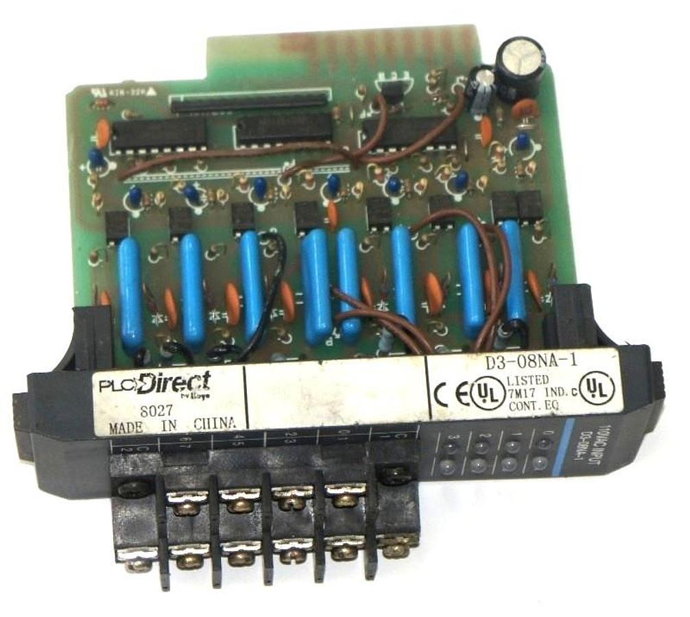 Used PLC DIRECT D3-08NA-1 8PT 110VAC INPUT MODULE 110VAC INPUT D308NA1