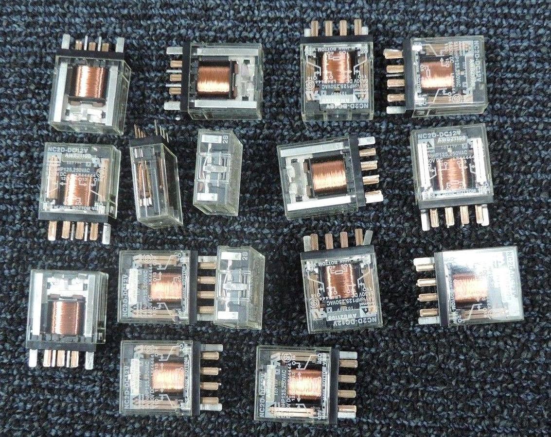 Used LOT OF 16 AROMAT NC2D-DC12V RELAYS NC2DDC12V