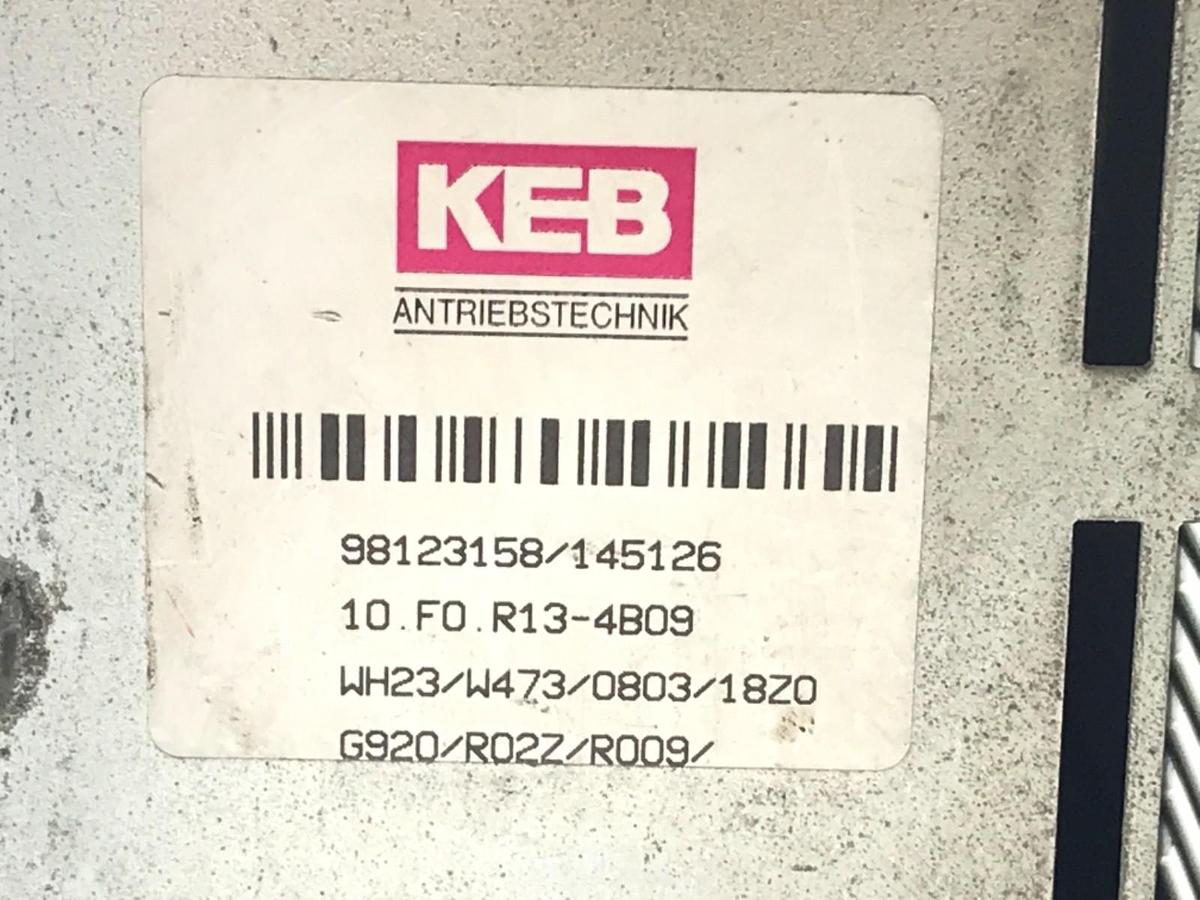 Used KEB COMBIVERT 10.F0.R13-4B09 / 10F0R134B09 FREQUENCY CONVERTER DRIVE