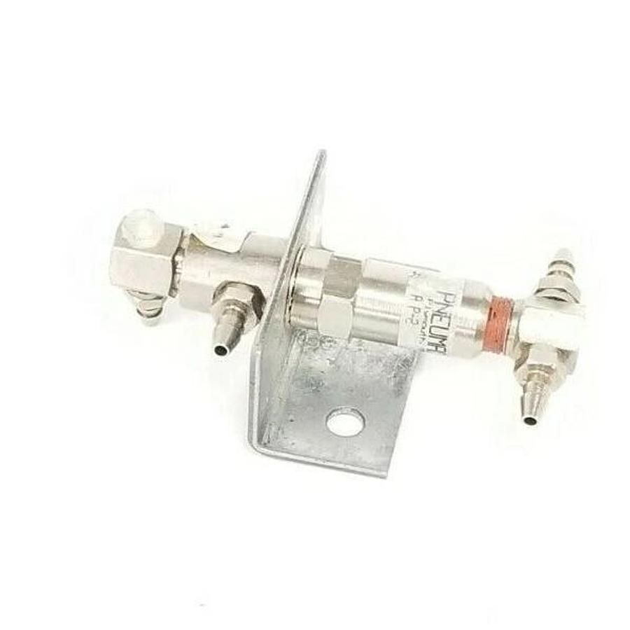 Used PNEUMADYNE S93-0325 FLOW CONTROL VALVE 593-0325 W/ AP-2 PILOT OPERATOR AP2