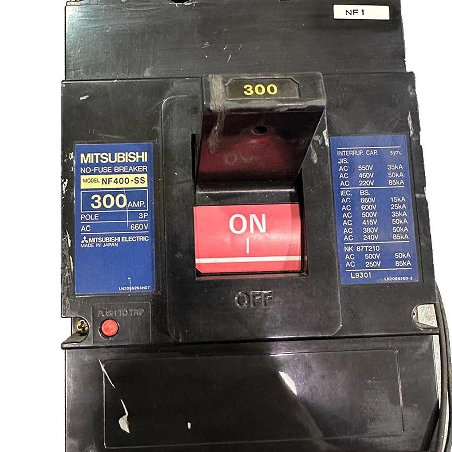 Used MITSUBISHI NF400-SS / NF400SS NO-FUSE CIRCUIT BREAKER 300A 3P 660V