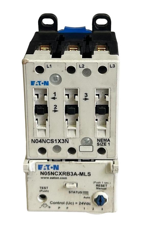 Used EATON N101CS1B3A-MLS / 3-1584-002A NEMA FVNR SIZE 1 STARTER 27A 3-POLE *CHIP