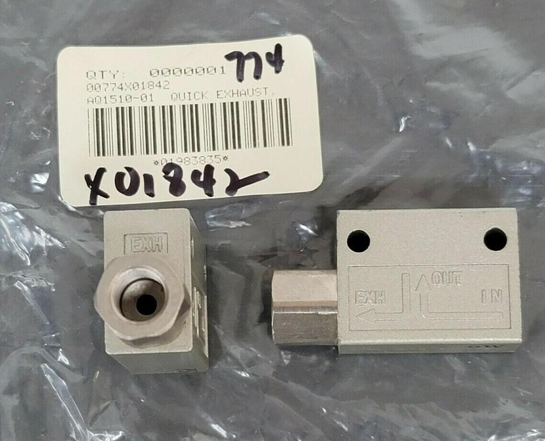 Used LOT OF 2 NEW SMC AQ1510 QUICK EXHAUST VALVES 1/8''