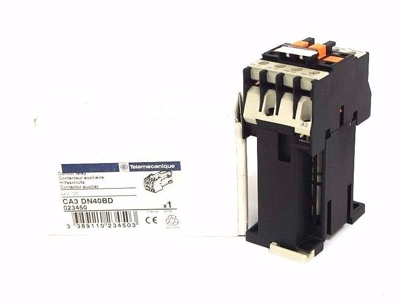 Used NIB TELEMECANIQUE CA3DN40BD CONTROL RELAY 24V DC, CA3-DN40