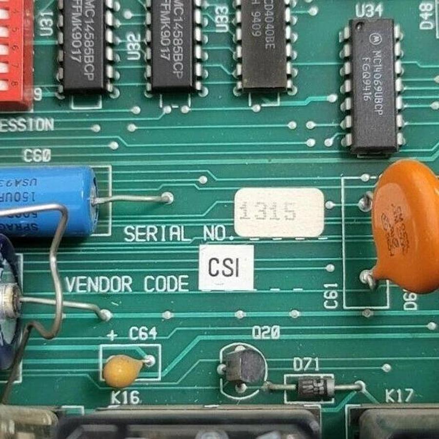 Used ROCKWELL INTL CORP GOSS E26316-1 REV. 7 MASTER FOLDER CONTROL BOARD