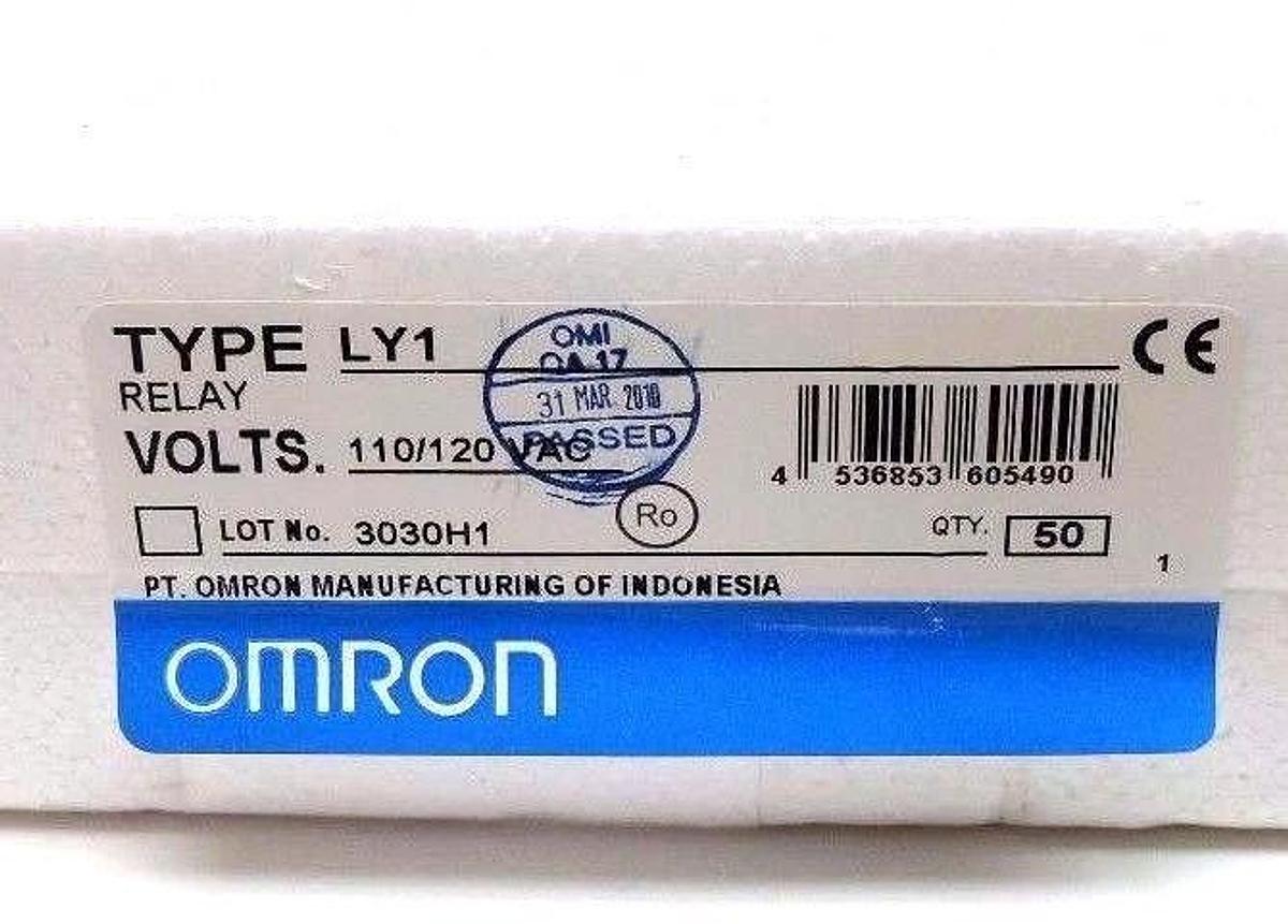 Used LOT OF 50 NEW OMRON LY1 RELAYS 110-120VAC