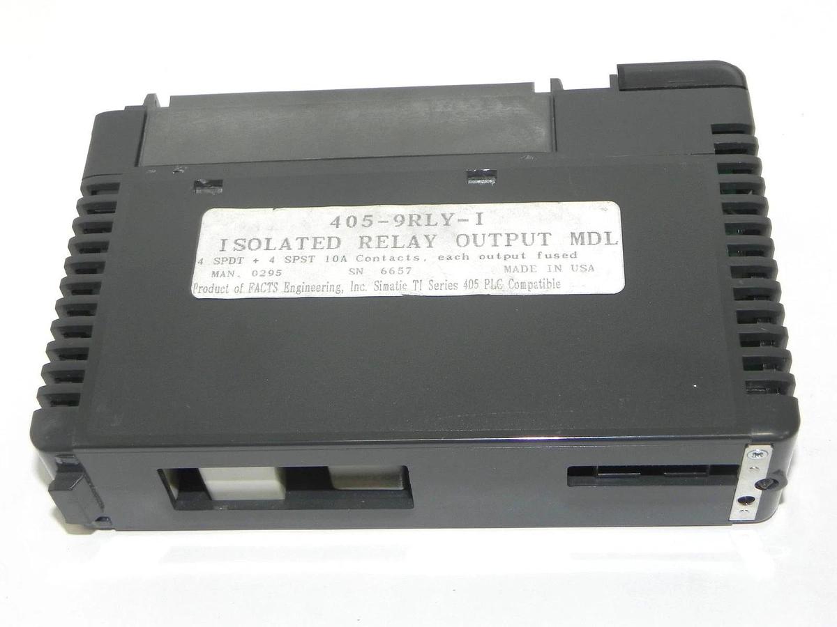 Used SIEMENS 405-9RLY-I RELAY OUTPUT MODULE 4059RLYI, 9RLY-I