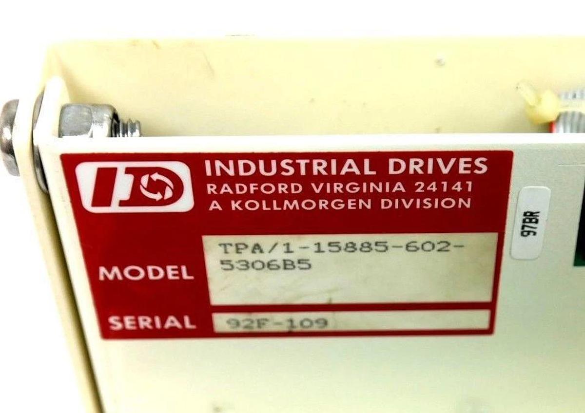 Refurbished KOLLMORGEN TPA/1-15-885-602-5306B5 SERVO AMPLIFIER TPA1158856025306B5 REPAIRED